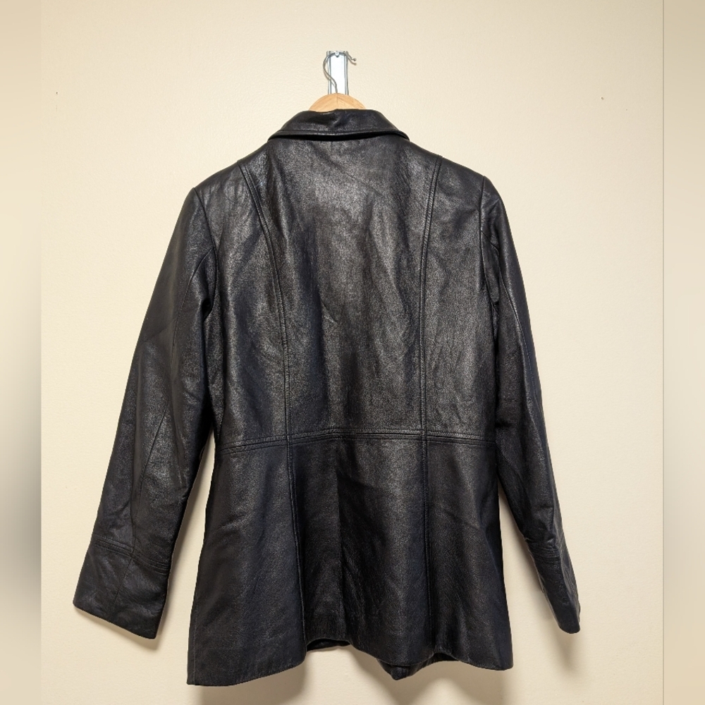 Wilsons Leather Pelle Studio Black Leather Jacket - Women's Medium - Picture 3 of 9